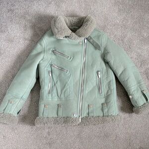 The Arrivals Moya Leather/Lambswool Moto Jacket